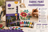 Keep Smiling Fabric Paint Set – 12 Vibrant Colours (12ml Each) | Premium Textile Paint Kit for Fabric, Canvas & DIY Crafts