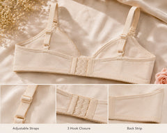 Women's Soft Cotton Full Coverage Bra – Beige