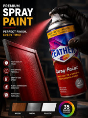 Feather Premium Spray Paint - Fast Dry for Wood, Metal & Plastic(400ml)